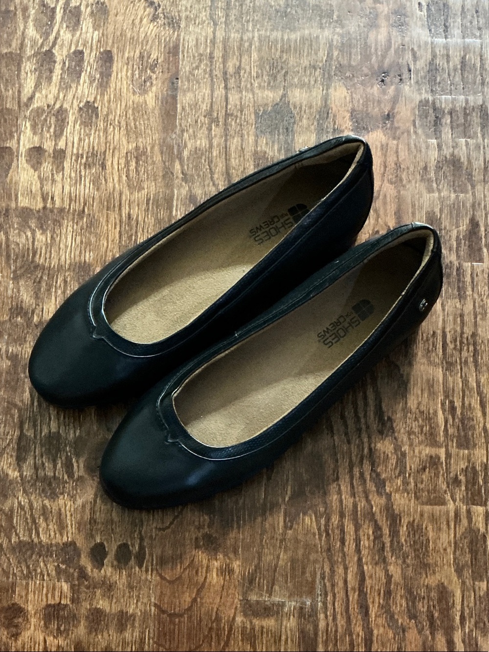 Shoes For Crews Black Slip-On Ballet Flats